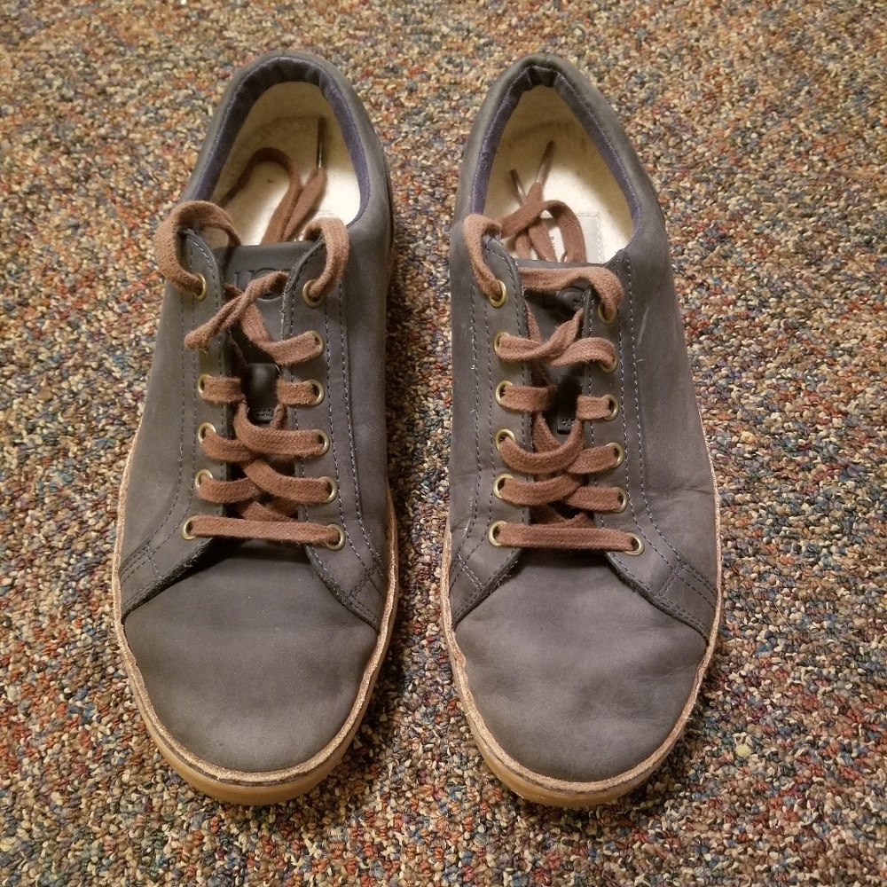 Ugg Australia Green Canvas Suede Shoes Men's Sz 7